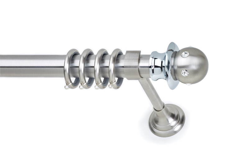 Anartisi - ΣΗΜΑΝΤΙΚΟ: Σε περίπτωση διαφοράς τιμής από το κατάστημα ισχύει παντα και μόνο η τιμή του καταστήματος Anartisi Κουρτινόξυλο Φ35 Sofia Strass Νίκελ Σατινέ